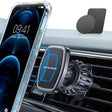 Suport Techsuit AirFix (S2), with Metal Plates, for Air Vent, Magnetic Car Mount N52, Rotation Angle 360°, Negru