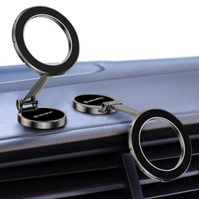 Suport Techsuit TitanMagX (S13), for Dashboard and Desk, MagSafe Compatible, Foldable, Adjustable, 3M Adhesive, Gri