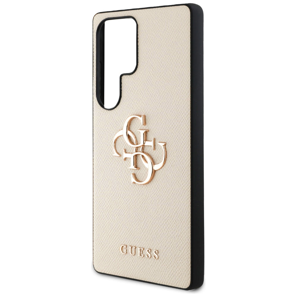 Husa de protectie Guess Hardcase 4G Grained Big and Classic Logo (GUHCS25LPGT4MBE) compatibil cu Samsung Galaxy S25 Ultra, Bej
