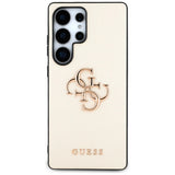 Husa de protectie Guess Hardcase 4G Grained Big and Classic Logo (GUHCS25LPGT4MBE) compatibil cu Samsung Galaxy S25 Ultra, Bej