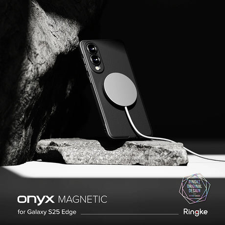 Husa de protectie Ringke Onyx MagSafe compatibil cu Samsung Galaxy S25 Edge, Negru