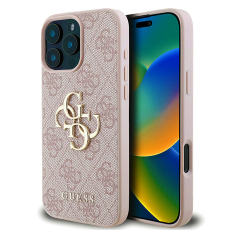 Guess Hardcase 4G Big Logo rózsaszín husă pentru iPhone 16 Pro