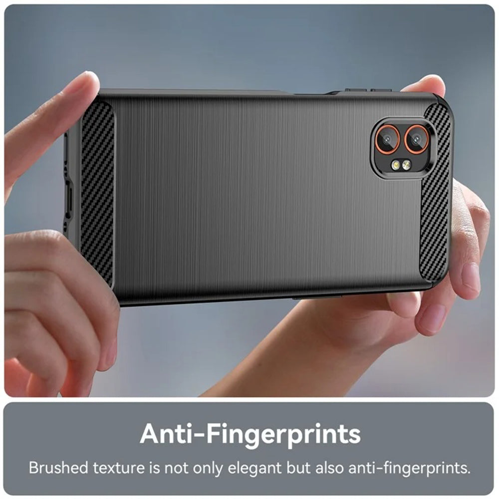 Husa de protectie Techsuit Carbon Silicone compatibil cu Samsung Galaxy Xcover7 Pro, Negru