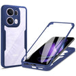 Folie de protectie Techsuit ColorVerse 360 Series + compatibil cu Oppo Reno13 Pro, Albastru