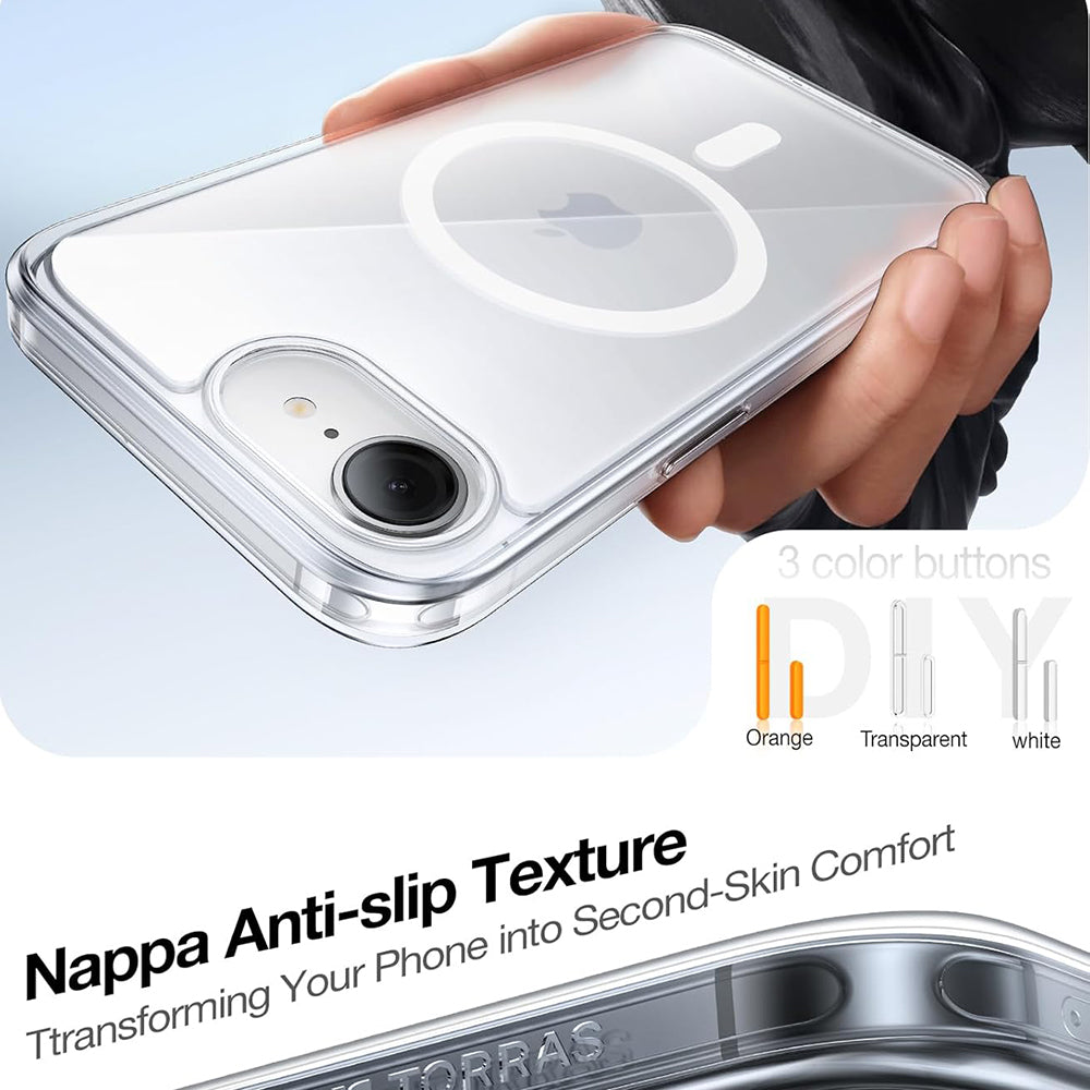 Husa de protectie Torras Guardian Magnetic Series compatibil cu iPhone 16e / iPhone 17e, Transparent