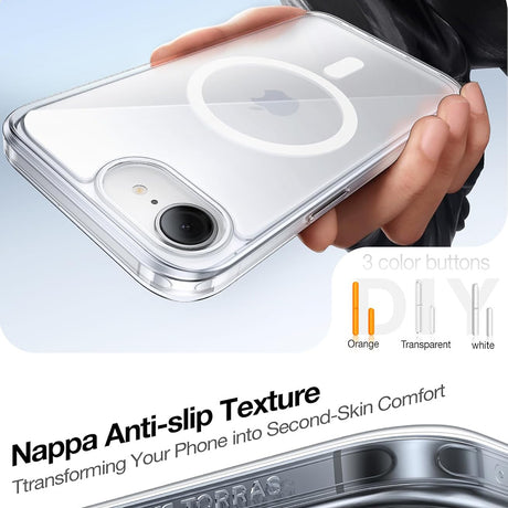Husa de protectie Torras Guardian Magnetic Series compatibil cu iPhone 16e / iPhone 17e, Transparent