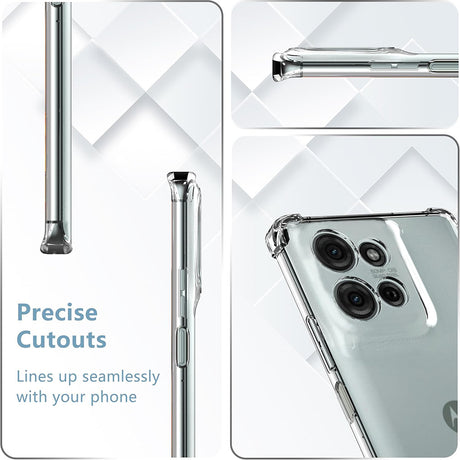 Husa de protectie Techsuit Shockproof Clear Silicone compatibil cu Motorola Moto G75, Transparent