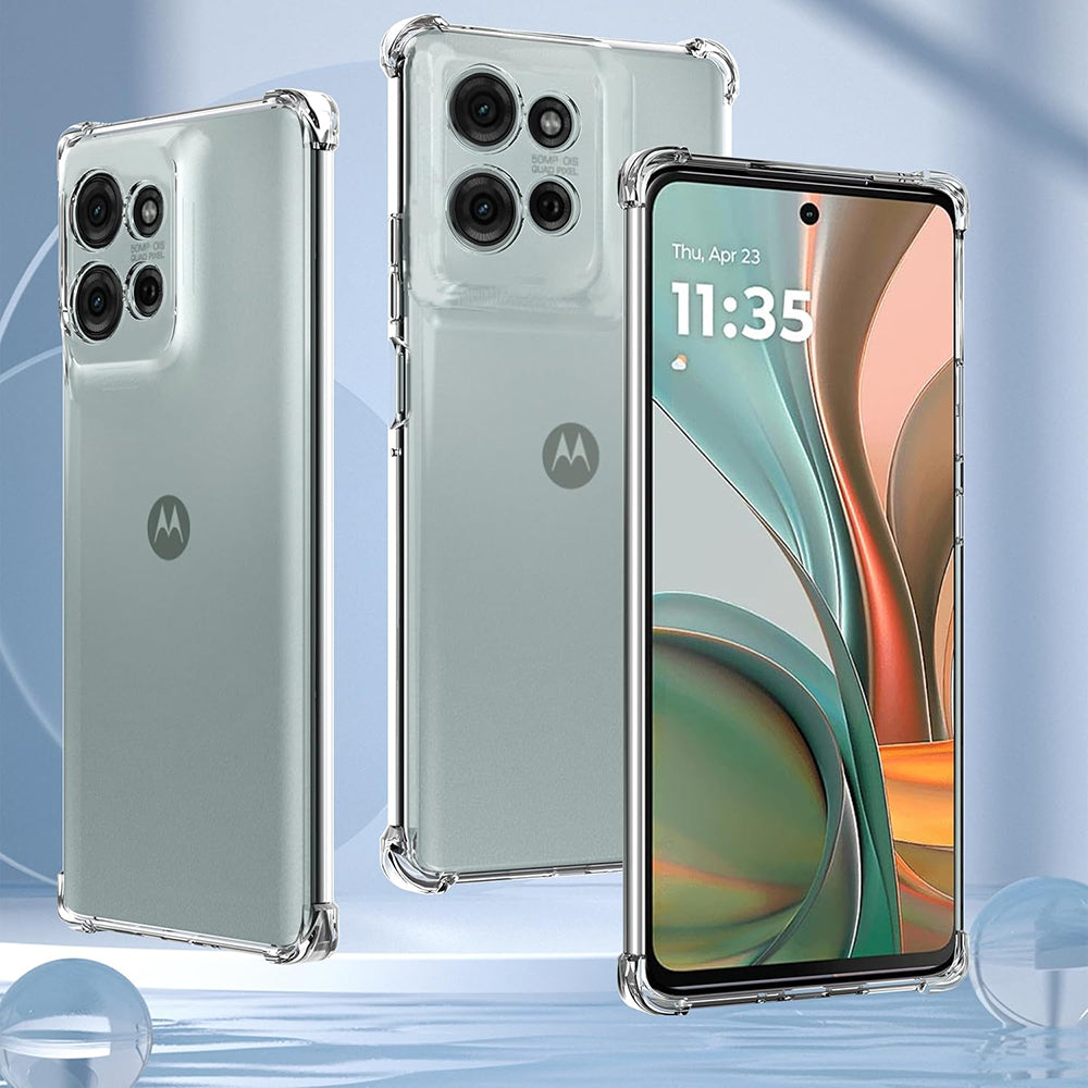 Husa de protectie Techsuit Shockproof Clear Silicone compatibil cu Motorola Moto G75, Transparent