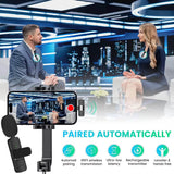 Casti Techsuit (set de 2) Lavalier Wireless XtreamMic (LW1), with Receiver, Lightning Connector, for iPhone Plug & Play, Collar Clip, Negru