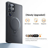 Torras Husa de protectie Torras Ostand Spin MagSafe Series compatibil cu Samsung Galaxy S25 Ultra, Negru – imagine 5
