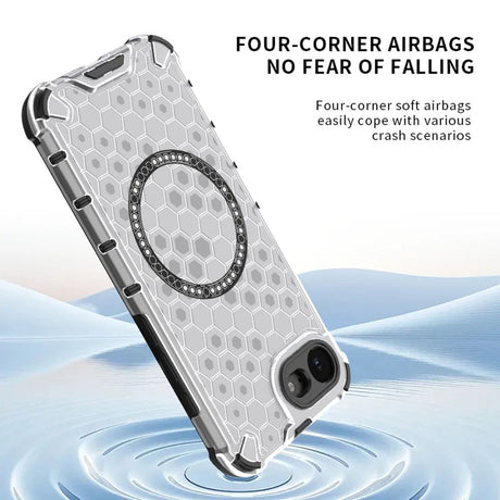 Husa de protectie Techsuit HoneyComb Shield MagSafe compatibil cu iPhone 16e / iPhone 17e, Alb