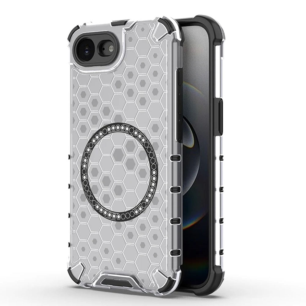 Husa de protectie Techsuit HoneyComb Shield MagSafe compatibil cu iPhone 16e / iPhone 17e, Alb