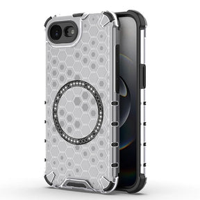 Husa de protectie Techsuit HoneyComb Shield MagSafe compatibil cu iPhone 16e / iPhone 17e, Alb