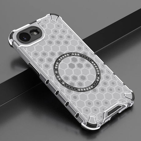 Husa de protectie Techsuit HoneyComb Shield MagSafe compatibil cu iPhone 16e / iPhone 17e, Alb