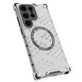 Husa de protectie Techsuit HoneyComb Shield MagSafe compatibil cu Samsung Galaxy S24 Ultra, Alb