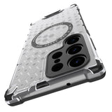 Husa de protectie Techsuit HoneyComb Shield MagSafe compatibil cu Samsung Galaxy S24 Ultra, Alb
