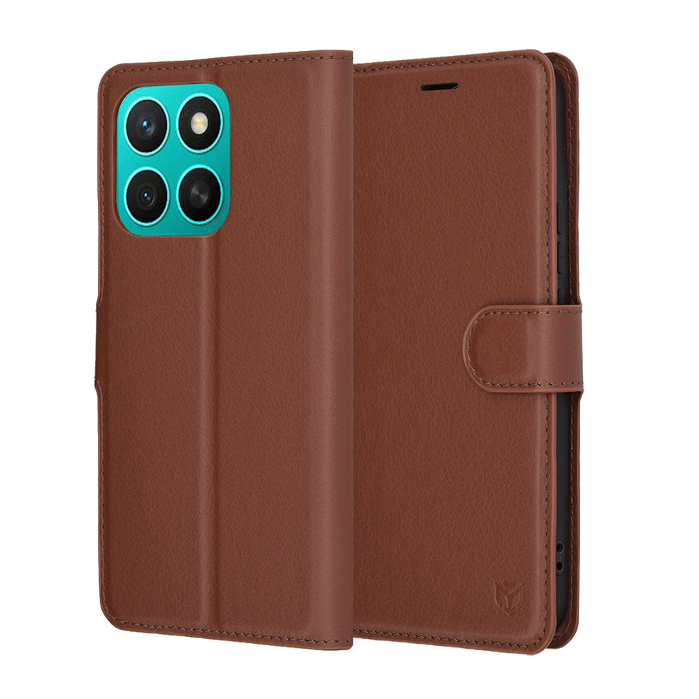 Husa de protectie Techsuit Leather Folio compatibil cu Honor X8c, Maro