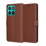 Husa de protectie Techsuit Leather Folio compatibil cu Honor X8c, Maro