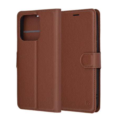 Husa de protectie Techsuit Leather Folio compatibil cu Honor X8c, Maro