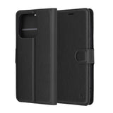 Husa de protectie Techsuit Leather Folio compatibil cu Honor X8c, Negru