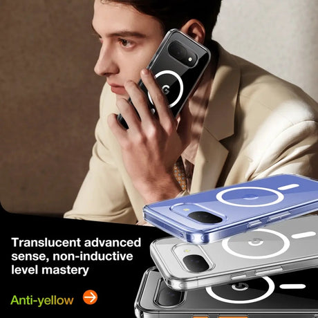 Husa de protectie Torras Diamond MagSafe Series compatibil cu Google Pixel 9a, Transparent