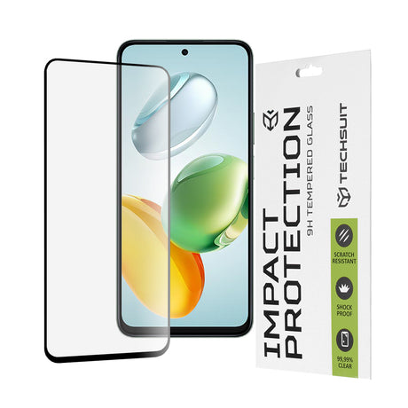 Folie de protectie Techsuit 111D Full Cover / Full Glue Glass compatibil cu Honor 200 Smart / X7c, Negru