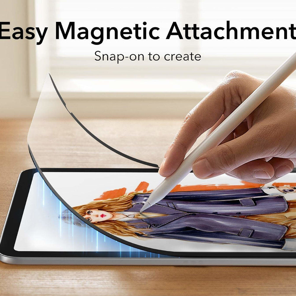 Husa de protectie tableta ESR Paper-Feel Magnetic compatibil cu iPad 10 (2022) 10.9 / 11 (2025) / 12 (2026), Transparent