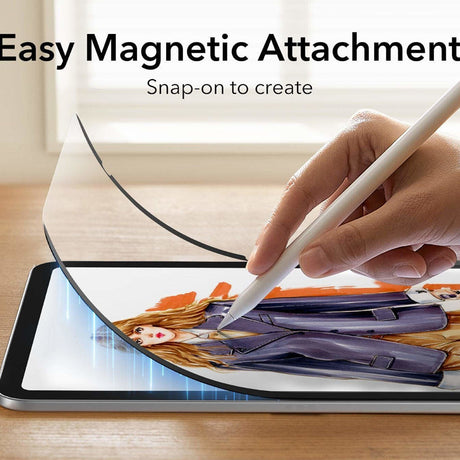 Husa de protectie tableta ESR Paper-Feel Magnetic compatibil cu iPad 10 (2022) 10.9 / 11 (2025) / 12 (2026), Transparent