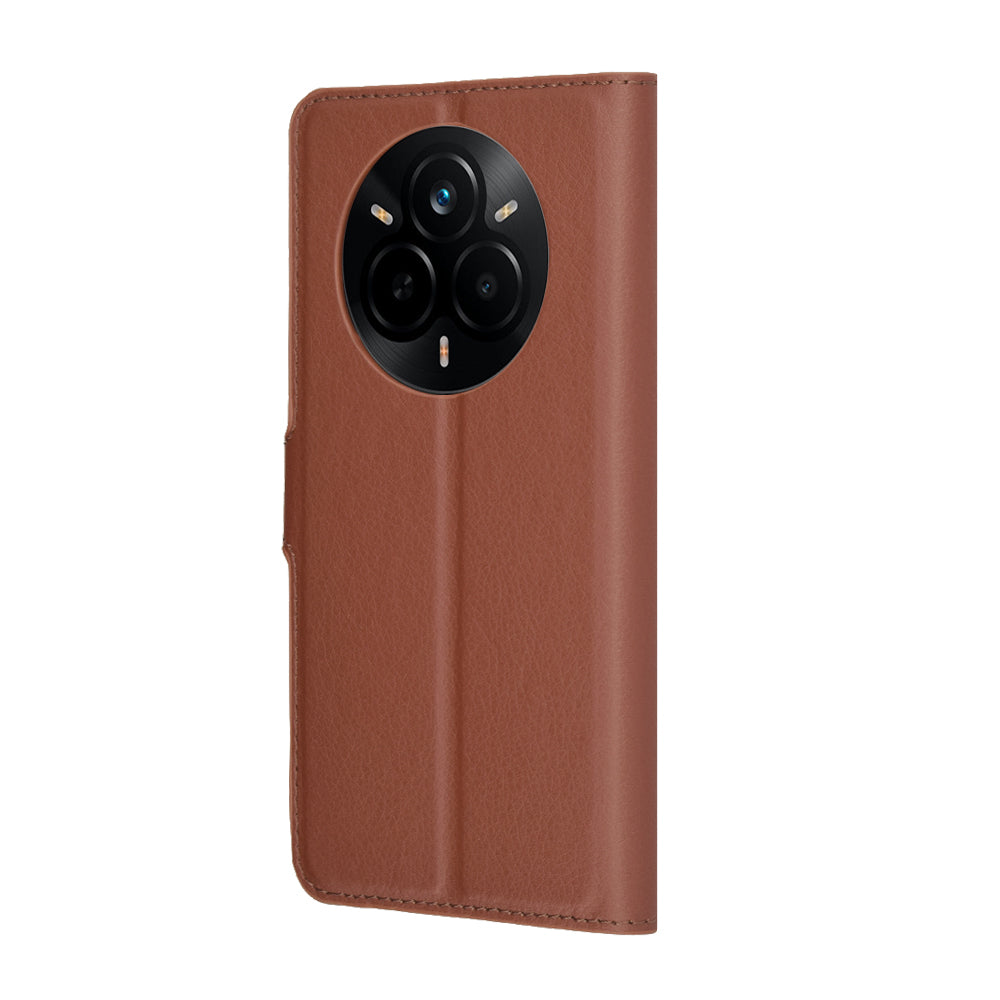 Husa de protectie Techsuit Leather Folio compatibil cu Realme 14 Pro, Maro