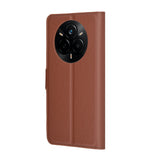 Husa de protectie Techsuit Leather Folio compatibil cu Realme 14 Pro, Maro
