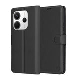 Husa de protectie Techsuit Leather Folio compatibil cu Xiaomi Redmi Note 14 5G, Negru
