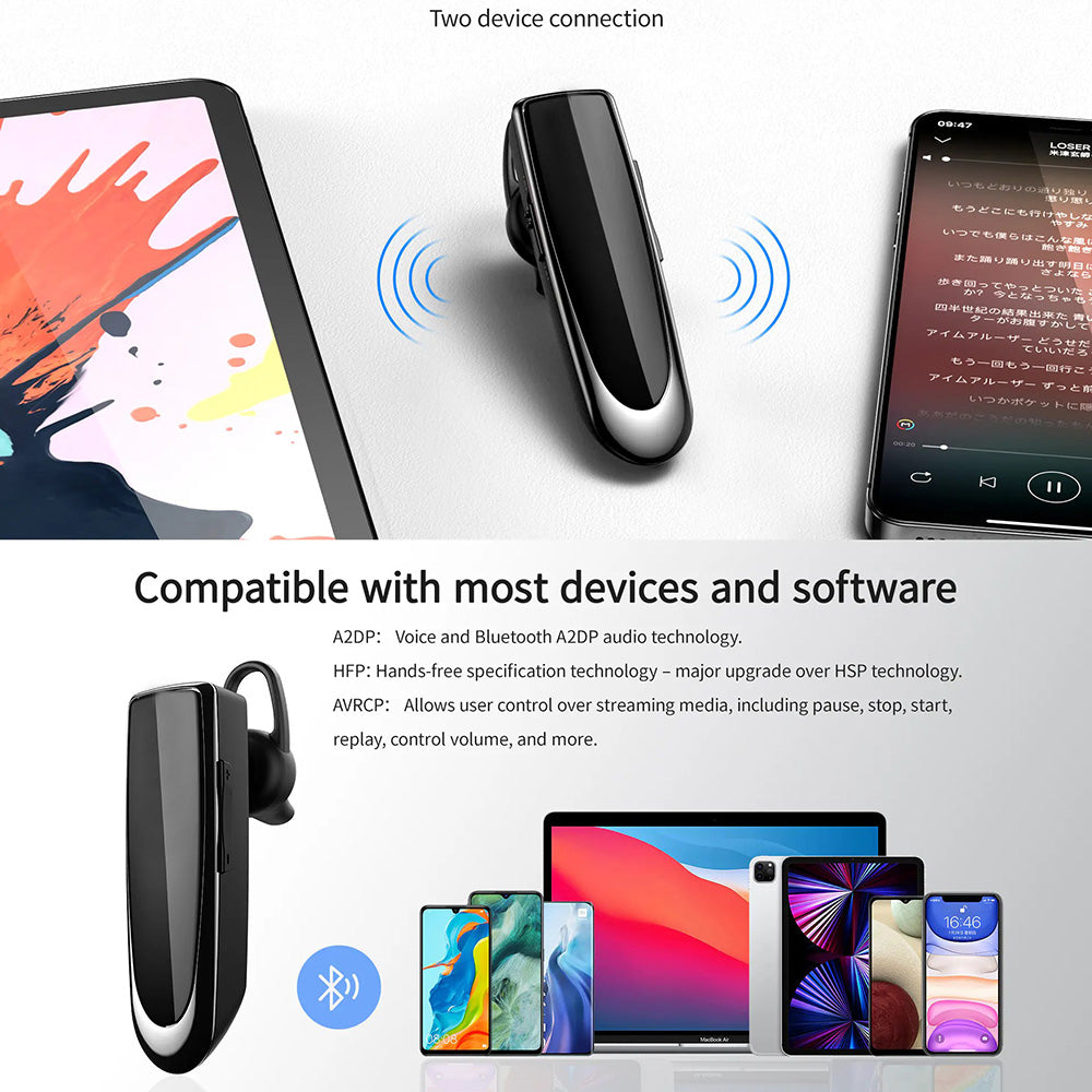 Casti Techsuit Premium Bluetooth Headset UrbanEar (CB1), HandsFree, Type-C, Noise Cancelling, Light & Comfortable, Negru