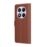 Husa de protectie Techsuit Leather Folio compatibil cu Xiaomi Redmi Note 14 Pro 4G, Maro