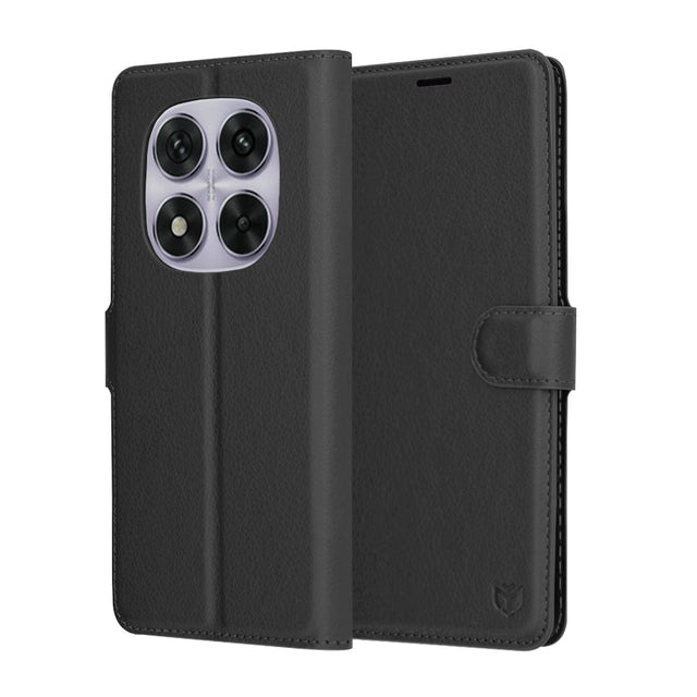 Husa de protectie Techsuit Leather Folio compatibil cu Xiaomi Redmi Note 14 Pro 5G / Redmi Note 14 Pro+ 5G / Poco X7, Negru