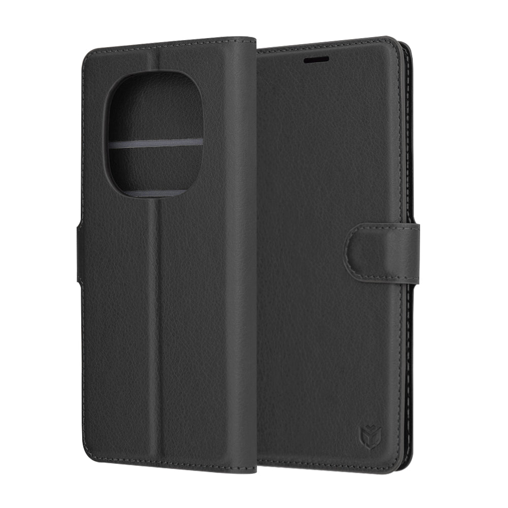 Husa de protectie Techsuit Leather Folio compatibil cu Xiaomi Redmi Note 14 Pro 5G / Redmi Note 14 Pro+ 5G / Poco X7, Negru