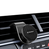 Suport Techsuit AirGrip (S8), Waterfall-Shaped, Magnetic N52 Secure Grip, for Air Vent, Clamp Grip, Negru / Silver
