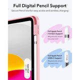 Husa de protectie tableta ESR Flip Hybrid (with Pencil Holder) compatibil cu iPad 10 (2022) 10.9 / 11 (2025) / 12 (2026), Roz