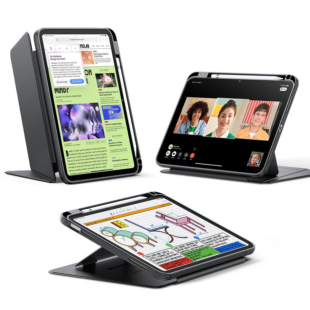 Husa de protectie tableta ESR Flip Hybrid (with Pencil Holder) compatibil cu iPad 10 (2022) 10.9 / 11 (2025) / 12 (2026), Negru