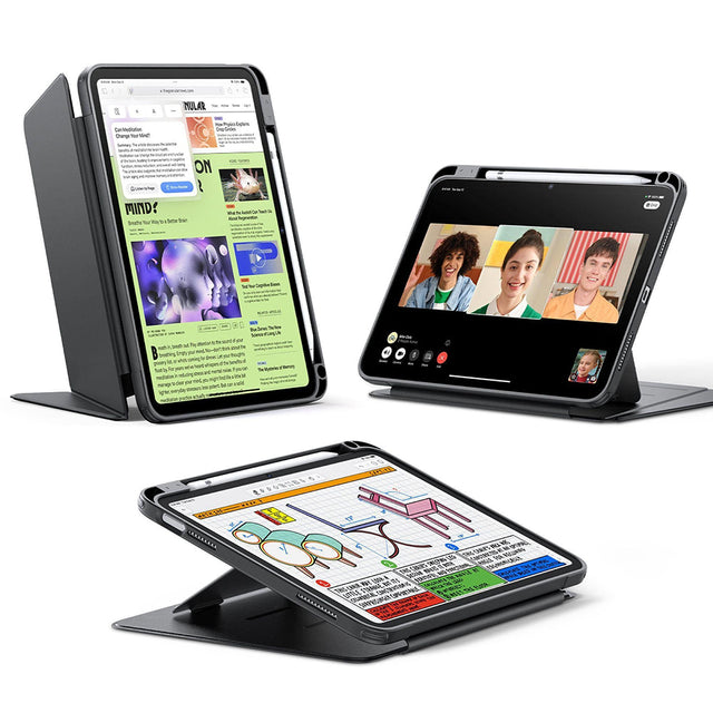 Husa de protectie tableta ESR Flip Hybrid (with Pencil Holder) compatibil cu iPad 10 (2022) 10.9 / 11 (2025) / 12 (2026), Negru
