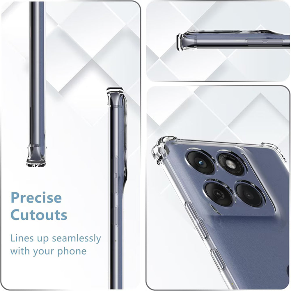 Husa de protectie Techsuit Shockproof Clear Silicone compatibil cu Motorola Edge 60 / Edge 60 Fusion, Transparent