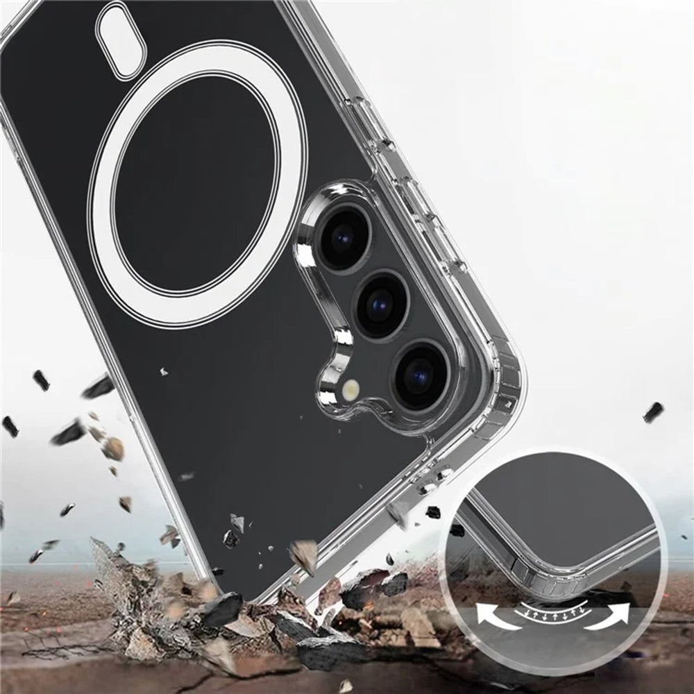 Husa de protectie Techsuit MagSafe Pro compatibil cu Samsung Galaxy S25, Transparent
