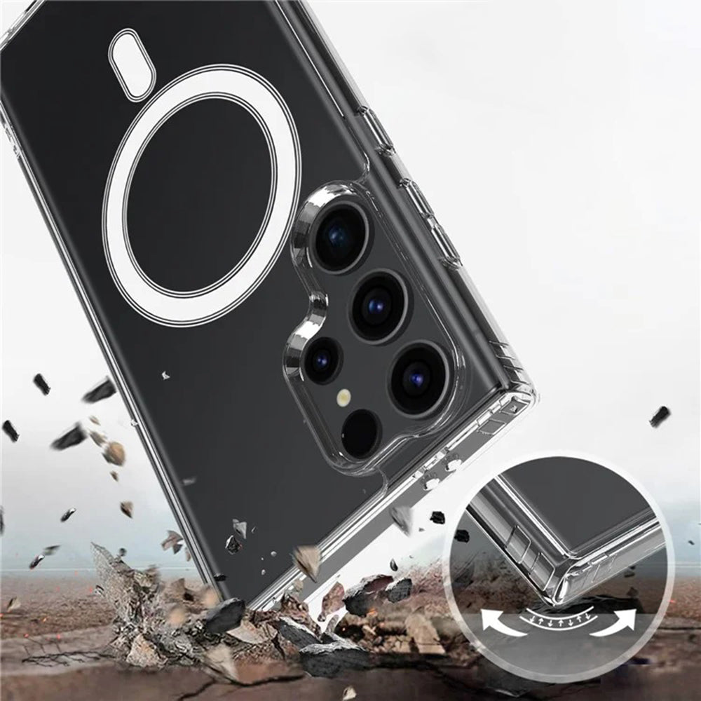 Husa de protectie Techsuit MagSafe Pro compatibil cu Samsung Galaxy S25 Ultra, Transparent