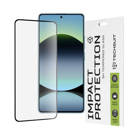 Folie de protectie Techsuit 111D Full Cover / Full Glue Glass compatibil cu Xiaomi Redmi Note 14S, Negru