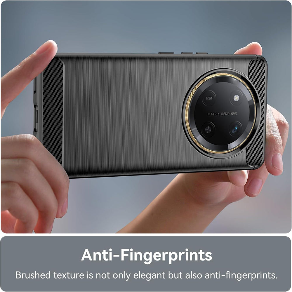 Husa de protectie Techsuit Carbon Silicone compatibil cu Honor Magic7 Lite / X9c, Negru