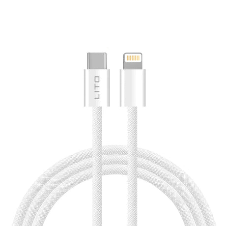 Cablu Lito (LD04CL), Type-C to Lightning, Fast Charging 27W, 1m, Alb