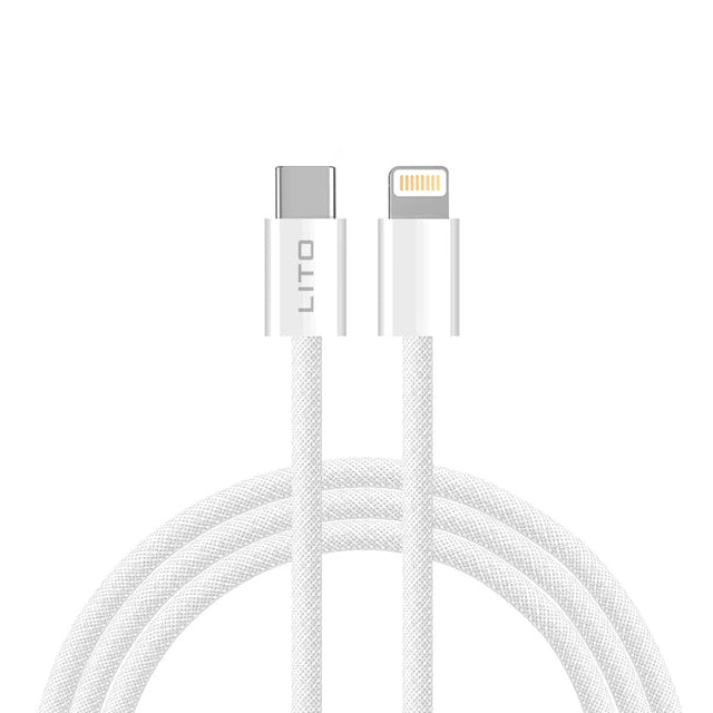 Cablu Lito (LD04CL), Type-C to Lightning, Fast Charging 27W, 1m, Alb