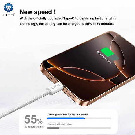Cablu Lito LD04CL USB-C to Lightning, alb