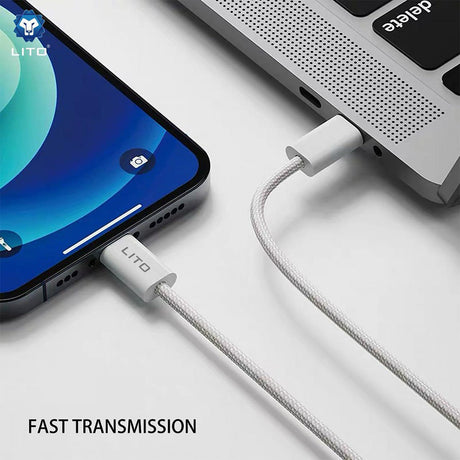 Cablu Lito (LD04CL), Type-C to Lightning, Fast Charging 27W, 1m, Alb