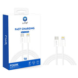 Cablu Lito (LD04CL), Type-C to Lightning, Fast Charging 27W, 1m, Alb