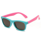 Techsuit Sunglasses Polarised (8306-C32), for Babies, Square Shape, Albastru / Pink